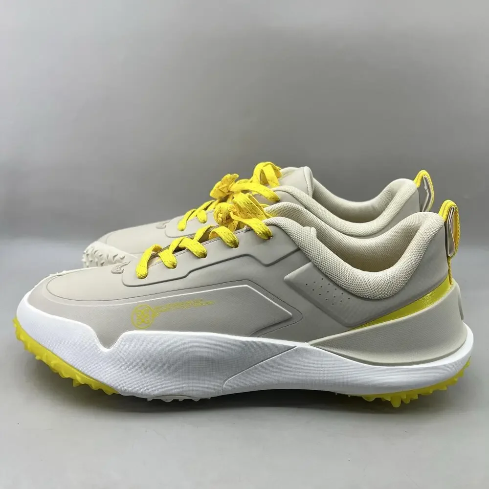 G/FORE G/18 Spikeless Golf Shoes Men Size 15 Beige Yellow Comfort Lace Sneakers